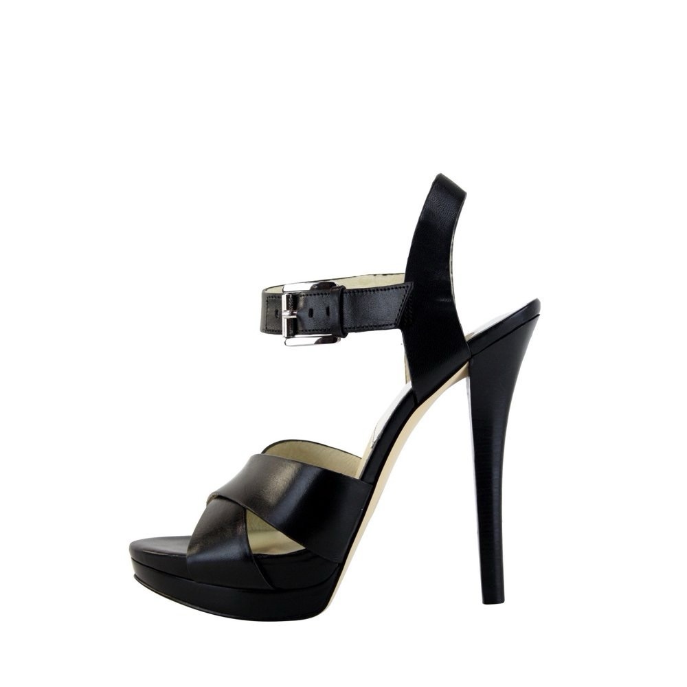 Michael Kors Oksana Black leather High Heel Sandals 6.5 - 7